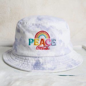 Coca-Cola Peace Recycled Bucket Hat 1971 Unity Collection